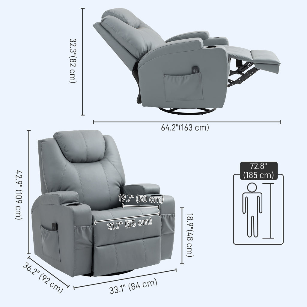High-Density Comfort Massage Recliner