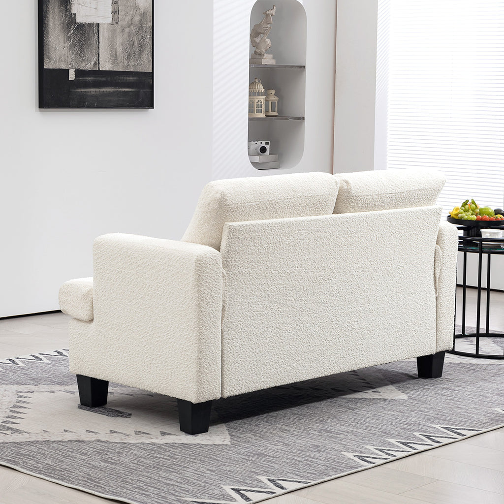 The Cavallo White Loveseat Sofa