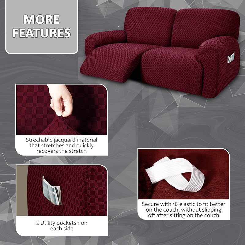 Imperial Red Reclining Sofa