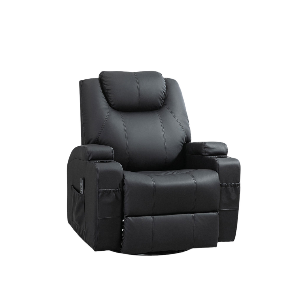 Obsidian Hide Recliner Chair with 8 Vibration Points