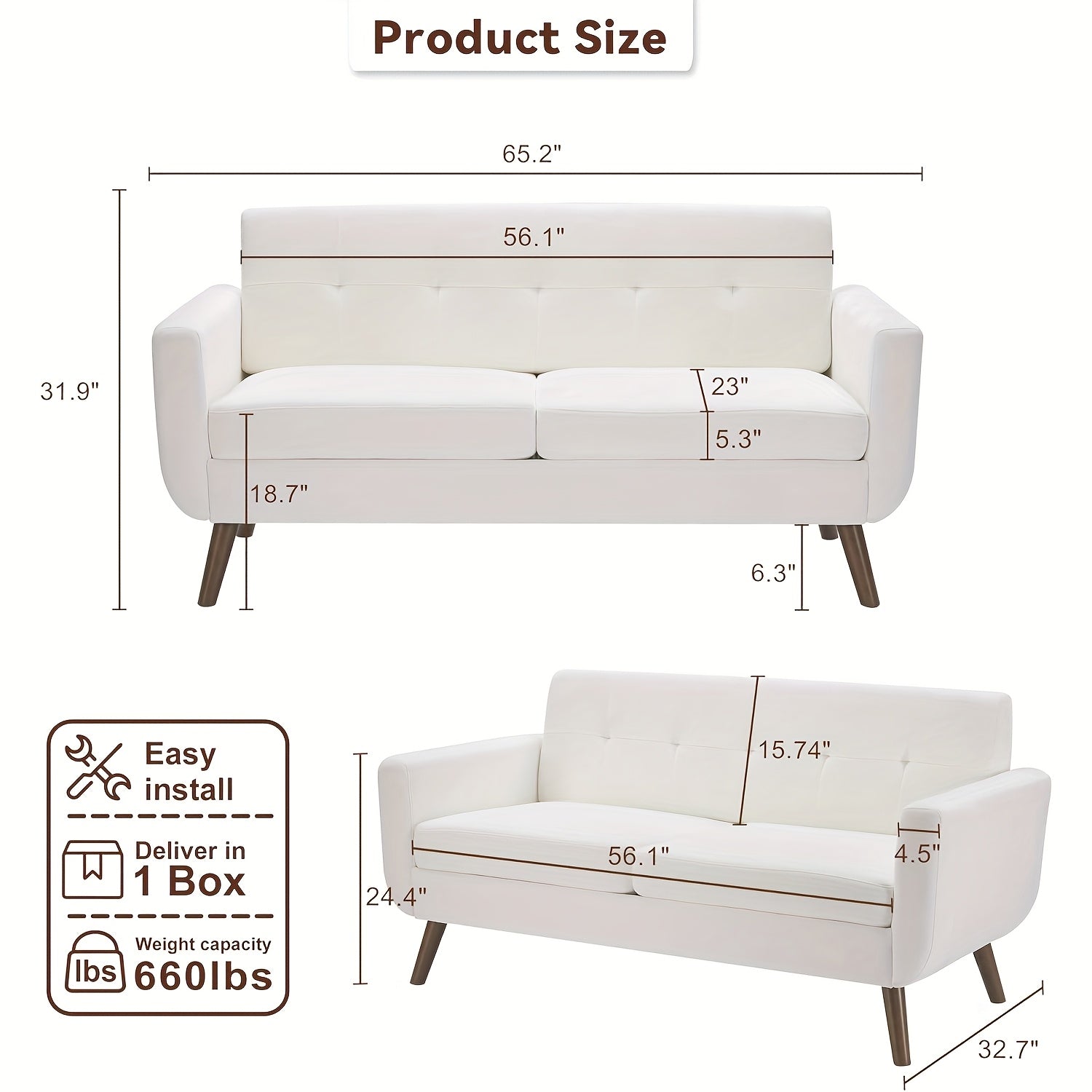The Sit in Style Loveseat Sofa