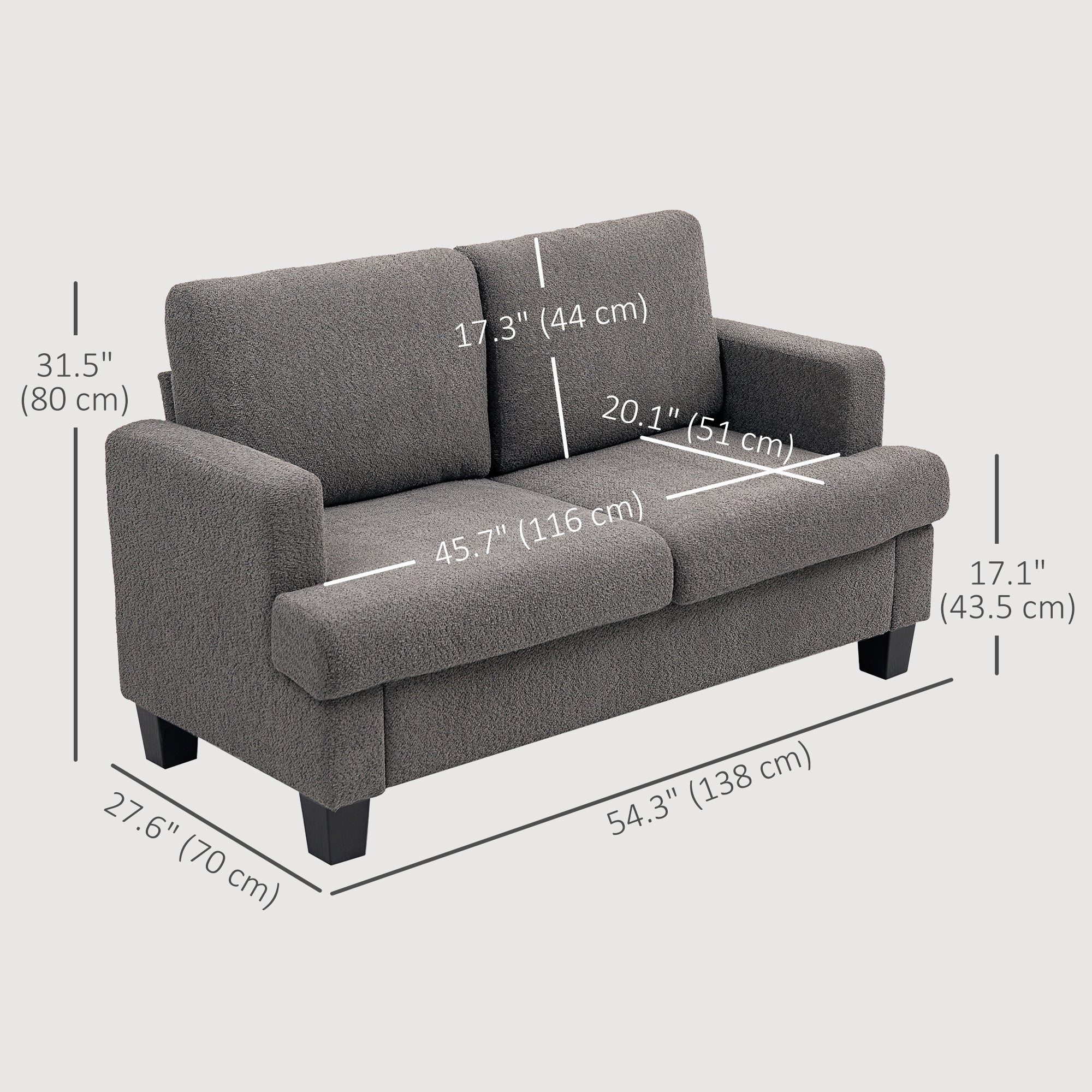 Whitmore 54.3" Loveseat Sofa
