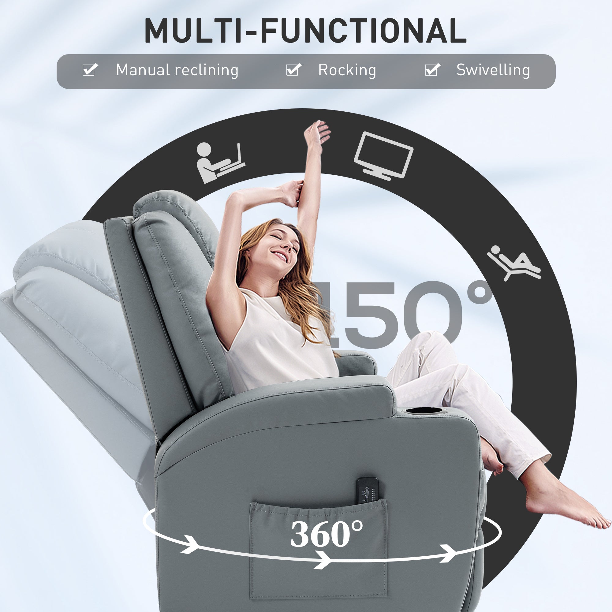 High-Density Comfort Massage Recliner