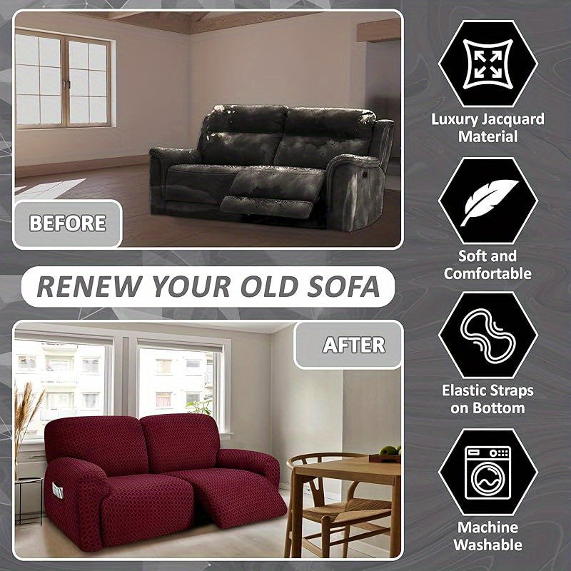 Imperial Red Reclining Sofa