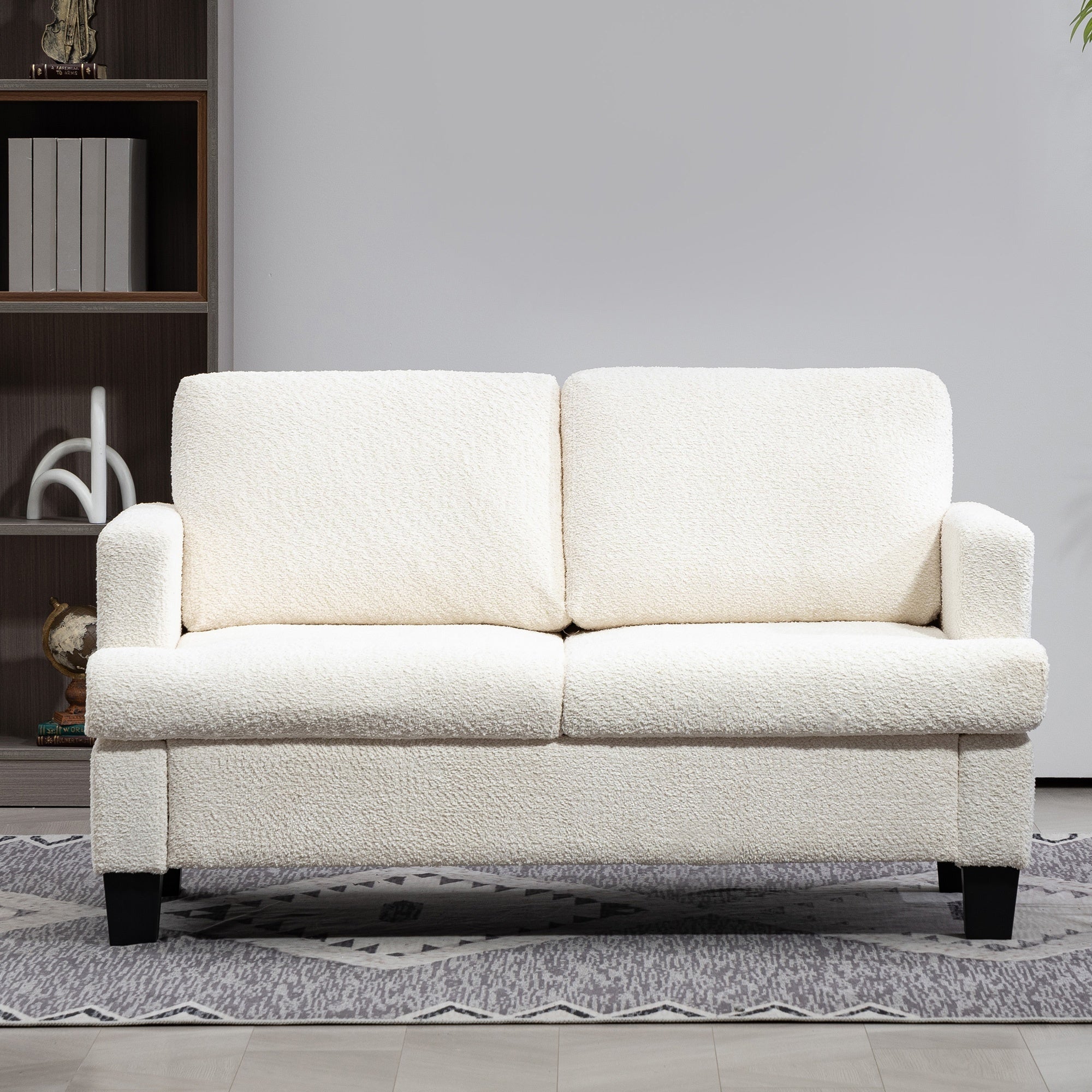 The Cavallo White Loveseat Sofa